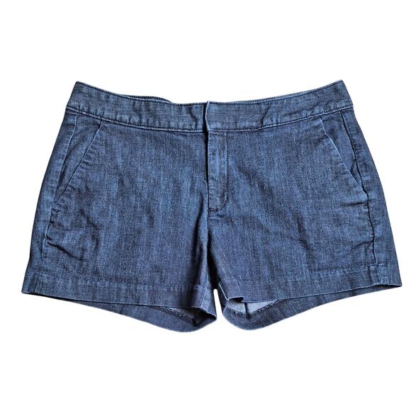 Banana Republic 29/ 8 Dark Wash Denim Blue "Hampton" Preppy Shorts - Picture 2 of 11